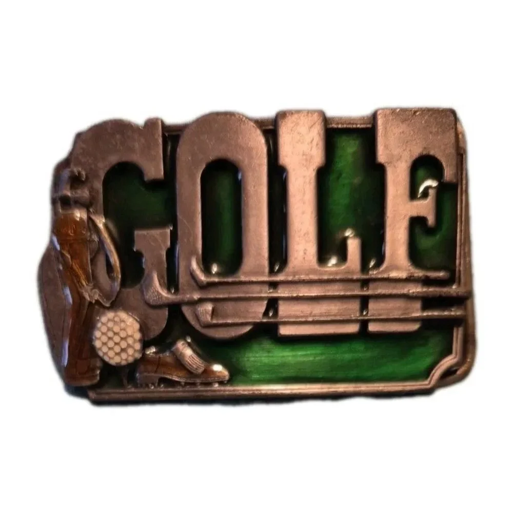 Vintage 1985 Golf K-30 3D  Belt Buckle by Siskiyou Williams Oregon Perfect Gift